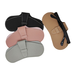 Leather Eyeglasses <b>Case</b> Portable Compact Protective Cover <b>For</b> <b>Sunglasses</b> And Glasses Storage Bag With Clip On Design - Product Image 4