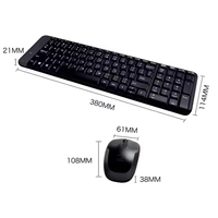 Logitech MK220 Set Keyboard dan Mouse nirkabel, Set Keyboard dan Mouse nirkabel kompak 2.4G