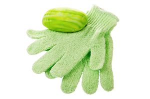 Custom Bulk Eco Certified <b>Shower</b> Gloves Simple Exfoliating Bath <b>Accessories</b> Soap Body Wash Smell Removing/Dehumidification - Product Image 3
