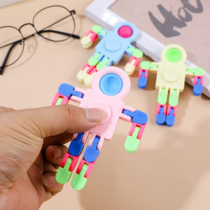 Vente chaude Éducatif Soulagement Du Stress Jouet Astronaute Bulle Fun Chaîne Gyroscope Transformable Fidget Spinners - Product Image 3