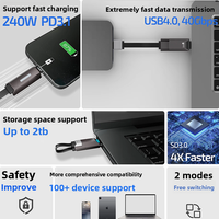 Lecteur de carte mémoire TF, clé USB, câble multifonctionnel, câble de charge rapide 240 W, double type-C pour iPhone 15 Pro Max Android