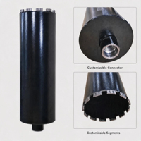 Foret diamanté humide de qualité professionnelle certifié CE, option de filetage personnalisée pour l'ingénierie de construction de ponts 1 1/4 7 UNC