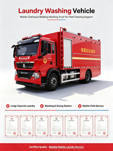 Camión de Lavandería Móvil Sinotruk Howo, Estándar Internacional de Exportación, Camión de Lavado de Ropa de Emergencia para Campo, Precio Directo de Fábrica - Product Image 1