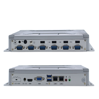 Alta calidad J4125/J6412 Router DDR4 2 LAN 6 * Com VGA X86 Linux Barebone Embedded Industrial Thin Client PC Fanless Mini PC Nuevo