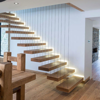 Escalier en colimaçon modulaire Prima Safety en aluminium, flottant, préfabriqué, de luxe, à double éclairage, avec poutre de support, pour intérieur