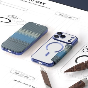 เคสโทรศัพท์หนัง PU ลายคาร์บอนไฟเบอร์แม่เหล็ก สำหรับ iPhone 18 11 12 13 14 15 16 17 Pro Max ป้องกันการกระแทก - Product Image 2