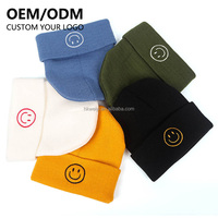Bonnet tricoté unisexe 100 % acrylique, chaud et décontracté, idéal pour l'hiver, avec option de broderie personnalisée, disponible en gros (OEM)