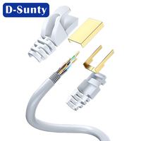 Cable Ethernet CAT7 de Alta Velocidad con Cubierta de PVC de Longitud Personalizada, Doble Blindaje de Cobre, Conectores RJ45 para Uso en Hogares Inteligentes, 0.5-100M SFTP