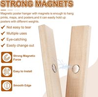Cadre magnétique pour affiche, cadre magnétique en bois, supports d'accrochage pour photos, images, œuvres d'art, cartes, marron