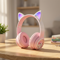 Casque stéréo sans fil véritable avec oreilles de chat M8 personnalisé avec logo, écouteurs intelligents, écouteurs pour enfants, casque pour enfants