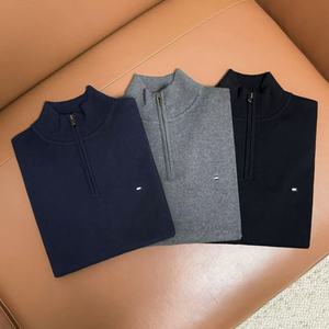 Pull-over en tricot à col montant brodé à demi-zip décontracté pour homme <span class=keywords><strong>TOM</strong></span> - Product Image 1
