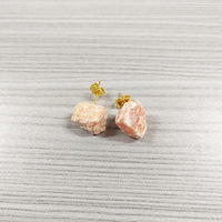Boucles d'oreilles clous en cristal naturel brut, pierres précieuses irrégulières, énergie curative, bijoux en pierre minérale, cadeau pour femme