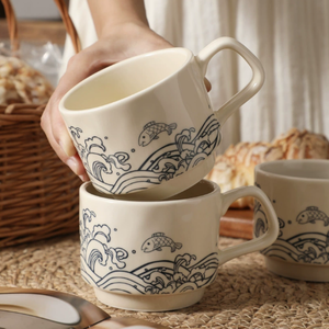 High Quality Wholesale Custom Ceramic Coffee Mug Nordic Style Business Gifts Food Safe Custom Logo Design - Product Image 1