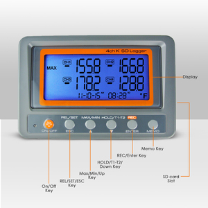 Enregistreur de Données Thermocouple Type K 4 Canaux OEM à Vendre Rapidement avec Enregistreur sur Carte SD, Alarme Haute/Basse Température et Rétroéclairage, Garantie 1 An - Product Image 4
