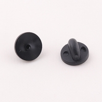 Fermoir arrière à broche de verrouillage d'embrayage papillon en pvc noir
