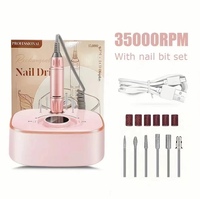 Vente chaude haute vitesse 35000 tr/min perceuse à ongles de bureau perceuse à ongles sans brosse poignée en acier mince disponible 3 belles couleurs