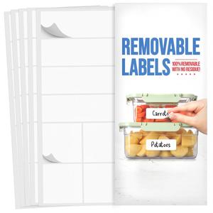 สติกเกอร์ติดขวดแบบกันน้ำสำหรับเก็บอาหาร ป้ายติดขวดแบบเขียนได้ สั่งทำโลโก้ได้ ป้ายติดขวดกันน้ำสำหรับครัว ป้ายติดขวดกันน้ำมัน - Product Image 1