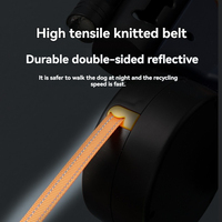 Laisse double rétractable pour chien avec lumière LED et système anti-emmêlement à 360° pour deux animaux de compagnie de petite et moyenne taille