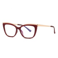 Montures de lunettes personnalisées de haute qualité avec logo, charnières à ressort TR90, pour myopie, style œil de chat, anti-lumière bleue, confortables et livraison rapide