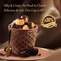 Biscuits gaufrés croustillants au chocolat prébiotique sain pour enfants, marque privée OEM, pour collation premium