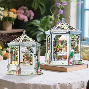 CuteBee Gran Oferta Kit DIY Book Nook GHGC401 Casa de Flores <span class=keywords><strong>Windsor</strong></span>, Rompecabezas 3D de Madera, Casa en Miniatura DIY para Adultos - Product Image 1
