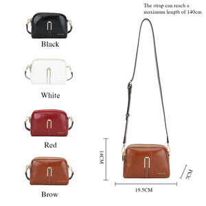 Baellerry Women's Crossbody Bag Oil Waxed Leather Zippered Small <b>Square</b> Shoulder Bag Everyday Use Brown - Product Image 4