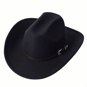Sombreros de Vaquero Negros de Texas al por Mayor, Estilo Nuevo 2022, Material de Poliéster y Algodón, para Adultos - Product Image 6