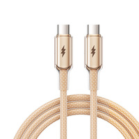 Kabel Data Pengisian Cepat 100W Sepenuhnya Transparan untuk iPhone 17, Ponsel Android Huawei, Tablet, dan Kabel Pengisian Cepat Mobil