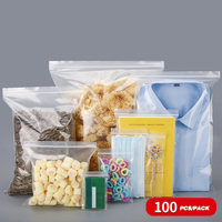 Sacs en plastique transparents refermables à fermeture éclair, petits sacs en polyéthylène à fermeture éclair, mini sacs à fermeture éclair pour impressions, photos, documents, vêtements