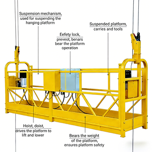 Plateforme élévatrice électrique haute performance - Échafaudage suspendu électrique en acier moderne pour travaux de construction - Product Image 3