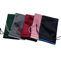 Vente en gros OEM velours doux bijoux emballage cosmétique pochette sac Mobile Power lunettes de stockage cordon sac avec satin doublé