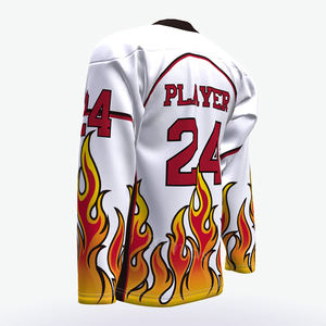 Maillot de hockey sur glace en polyester de haute qualité conception libre impression par sublimation logo brodé uniforme de hockey sur glace personnalisé - Product Image 3