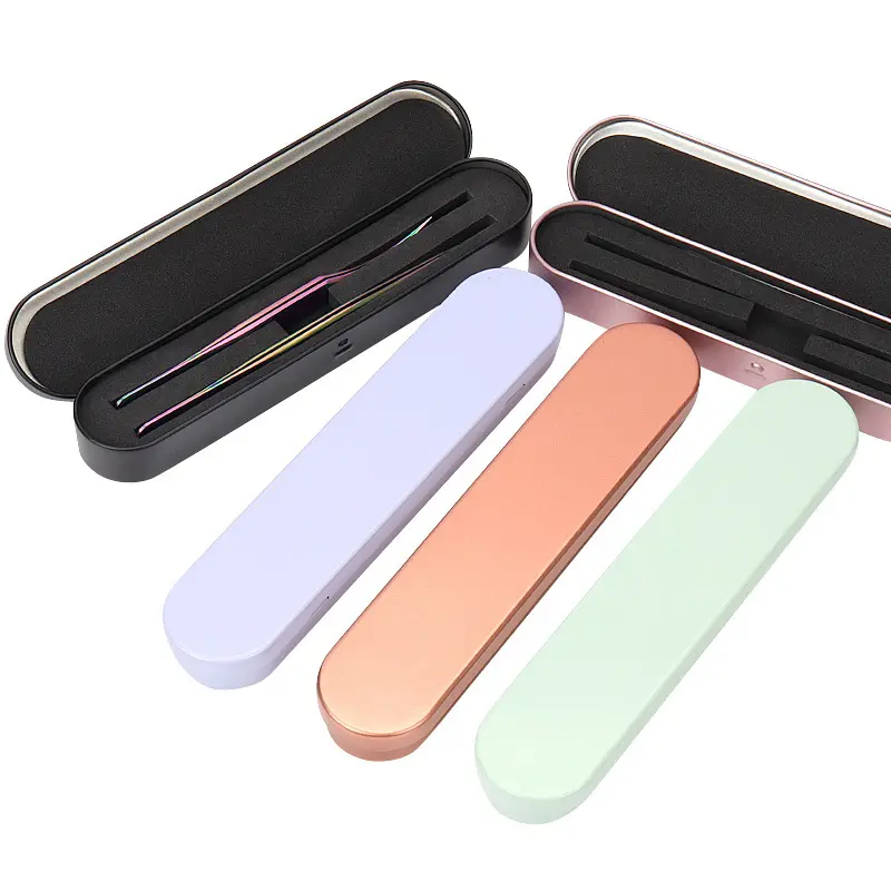 Wholesale 6 Colors Grafting Eyelash Extension Accessories Tools Tweezers Holder Storage Professional Eyelash Forceps Storage Box
