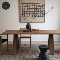 Ensemble table et chaises de salle à manger 4 places en bois massif style vintage Wabi-Sabi, assemblage requis, mobilier de maison