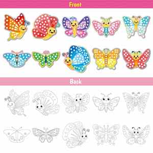 DIY Travel Activities Essentials Toddler Birthday <b>Present</b> Butterfly Tags Art Craft Paper Foil Stickers for Boys Girls - Product Image 3