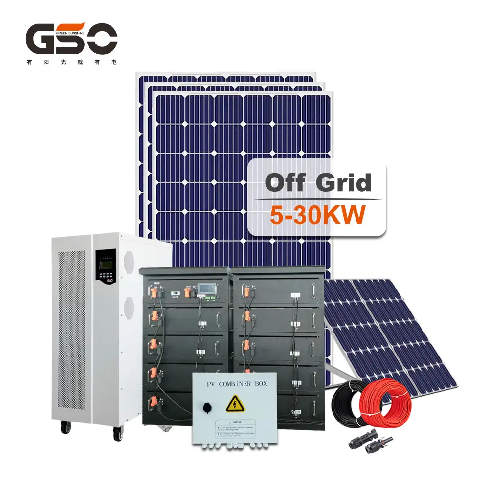 5kw Off Grid System Systems 10kw 20kw Solar Electricity System With Lithium Battery Storage