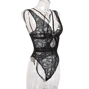 Profondo amore taglie forti Xl-4xl Sexy in pizzo segretaria reggiseno in pizzo tuta Lingerie - Product Image 2