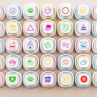 Tampon personnalisé OEM avec logo sur mesure, six emplacements, impression mignonne, tampons pour enseignants, écoles et archives