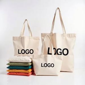 กระเป๋าผ้าแคนวาสแบบใช้ซ้ำได้ พิมพ์โลโก้ตามสั่ง - Product Image 1