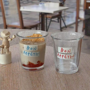 Ly thủy tinh trong suốt 350ML dùng hàng ngày, thiết kế đơn giản cổ điển, thích hợp cho quán cà phê, cà phê đá Mỹ, nước ép, đồ uống lạnh - Product Image 5