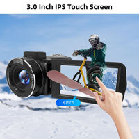 Caméscope professionnel UHD 4K 13MP avec grand angle 120°, zoom numérique 9X, écran IPS 4.0'', capteur CMOS, carte SD, Wi-Fi et vision nocturne