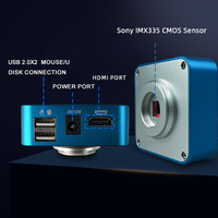 Mikroskop monokular 180X, lensa 48MP 4K 60FPS 1080P definisi tinggi elektronik Digital CCD kamera perbaikan telepon PCB penyolderan