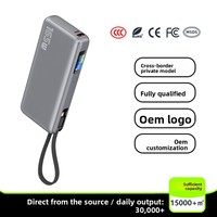 Nouveau produit 2026 – Batterie externe portable PD130W 20000mAh avec câble intégré pour la recharge de montres et ordinateurs portables