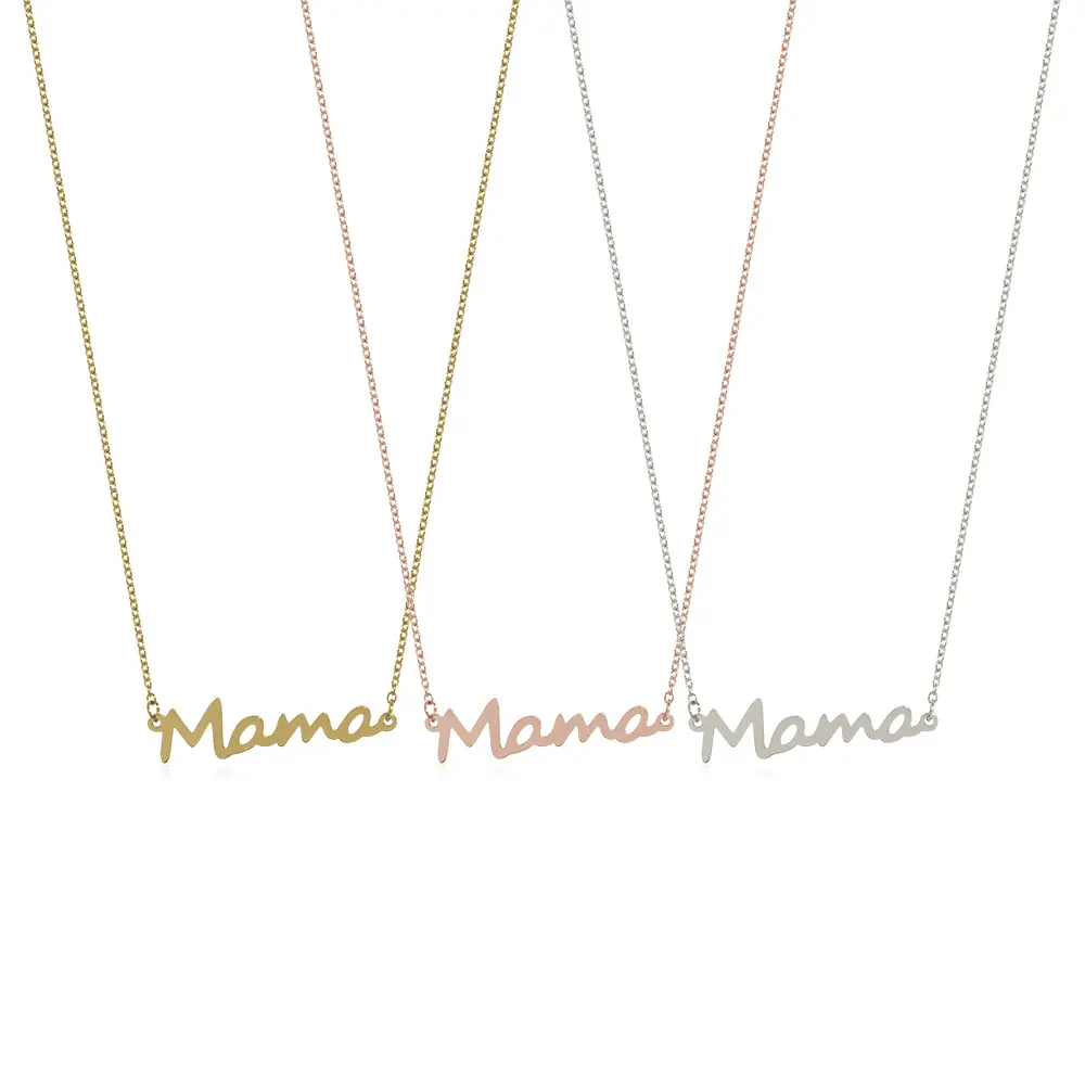AA00140 Simple English Alphabet Necklace Gift For Mom Mothers Love Pendant Jewelry Minimal Necklace For Moms Mother's Day Gifts