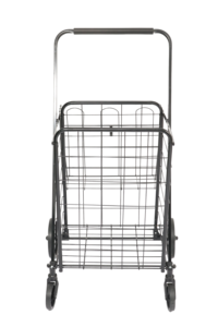 Chariot de magasinage pliable portable sur mesure de 45 kg pour les supermarchés, pour un usage domestique, avec support en plaque de fer au fond - Product Image 3