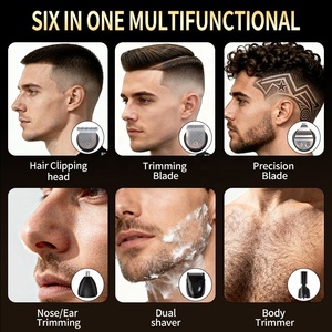 Set <span class=keywords><strong>de</strong></span> Aseo Masculino Multifuncional 6 en 1, Recargable por USB, Recortadora Eléctrica <span class=keywords><strong>para</strong></span> Barba, Nariz y Cuerpo, Portátil <span class=keywords><strong>para</strong></span> Uso Doméstico - Product Image 4
