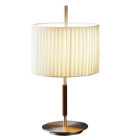 Lampe de Chevet Nordique Minimaliste en Fer, Luminaire Décoratif Postmoderne de Luxe Chaleureux pour Chambre à Coucher, Plissé, pour Showroom