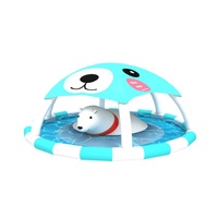 Piscine gonflable D10xH4.1m avec abri solaire et thème bonhomme de neige, taille personnalisée, directement du fabricant, pour parc aquatique