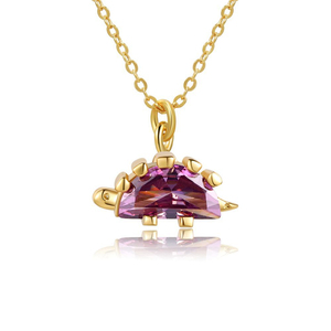 ROXI Collar con Colgante de Dinosaurio con Circonita y Baño de Oro de 18k, Joyería para Niños y Mujeres - Product Image 2