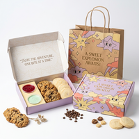 Boîtes à pâtisserie personnalisées biodégradables pour biscuits et donuts, en papier alimentaire, avec logo